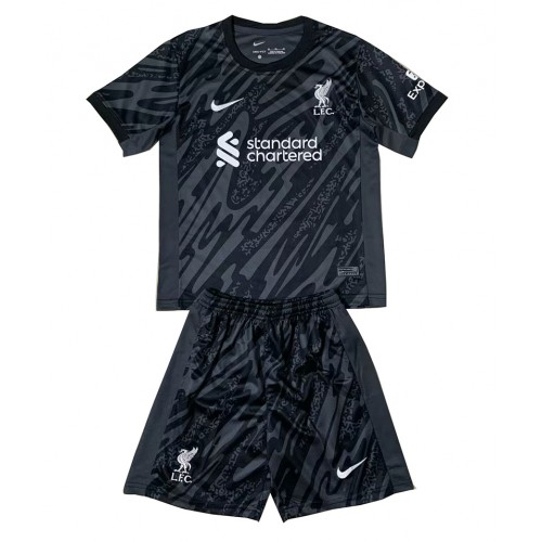 Dětský fotbalový dres Liverpool Brankářské 2024-25 Domácí Krátký Rukáv (+ trenýrky)